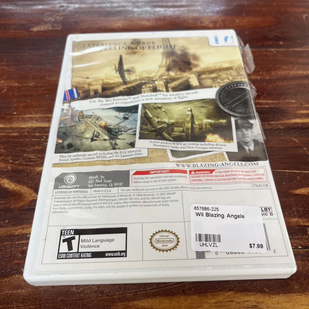 Wii Blazing Angels