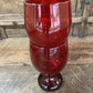 PAIR HEAVY RED ART GLASS GOBLETS