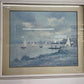 SIGNED WHITE FRAMED SHORE LIFE ART