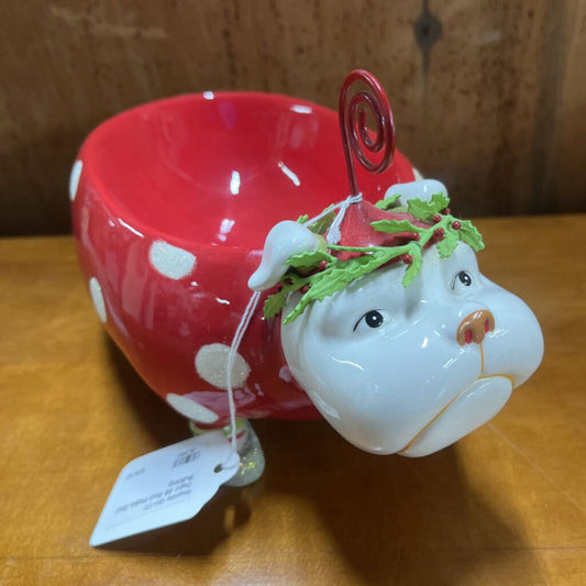 Dept 56 Red Polka Dot Bulldog