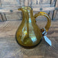 Vtg Art Glass Amber Pitcher