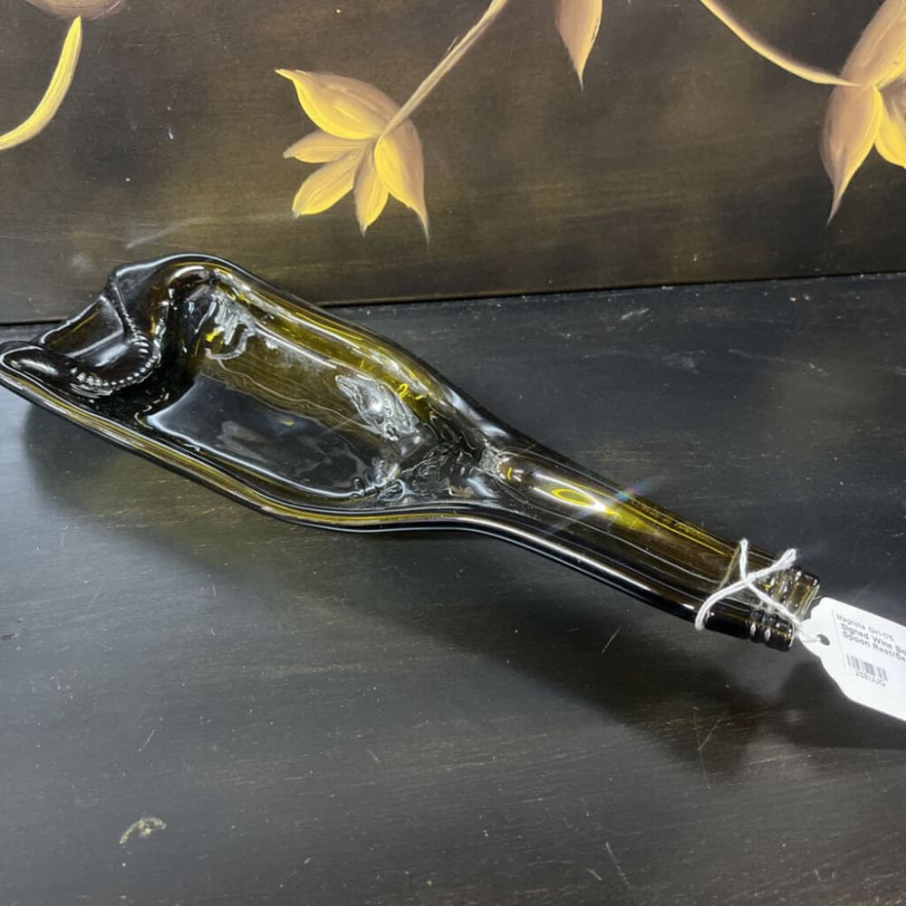 SIGNED WINE BOTTLE SPOON REST/SERVER