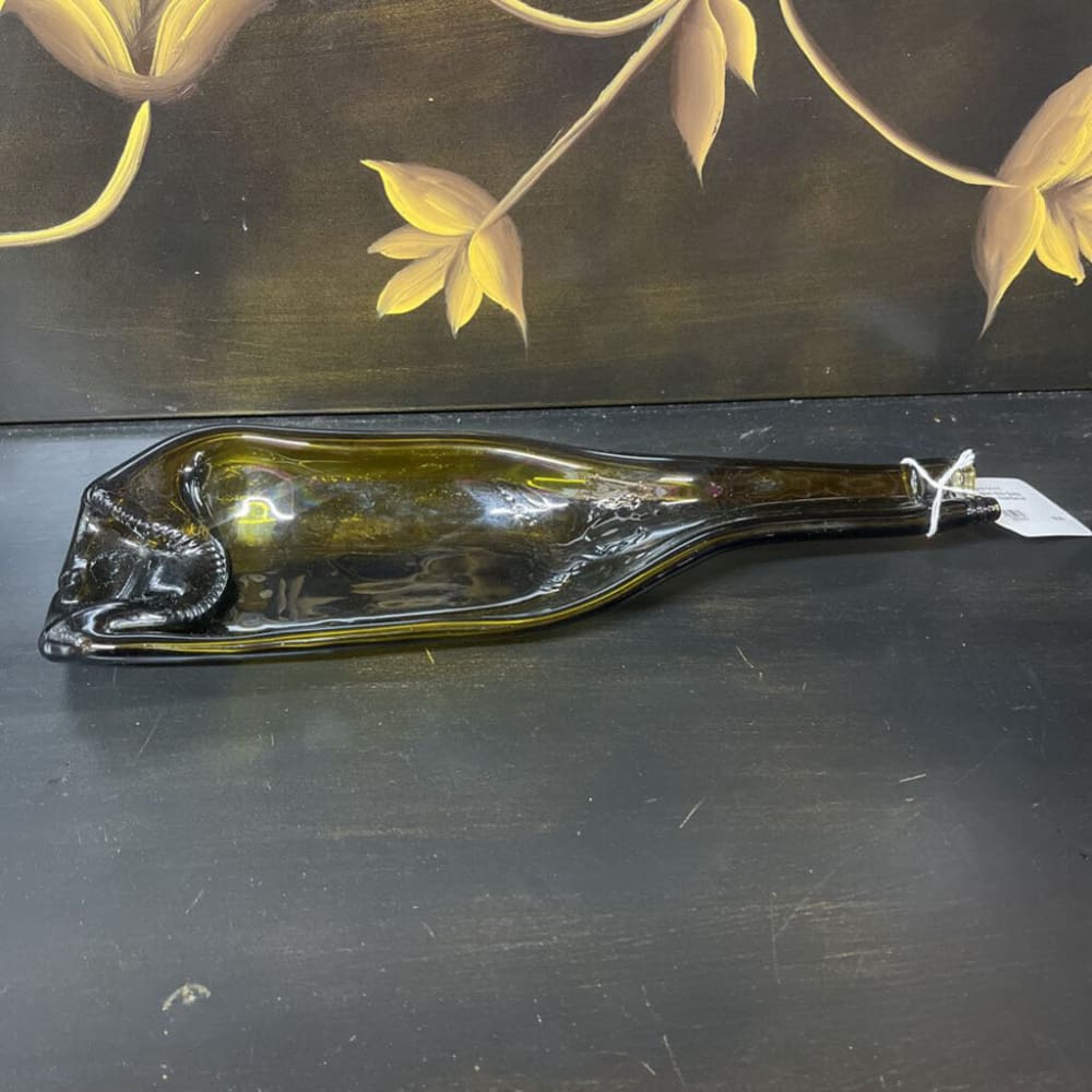 SIGNED WINE BOTTLE SPOON REST/SERVER