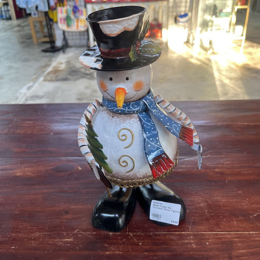 METAL FROSTY THE SNOWMAN DECOR FIGURINE