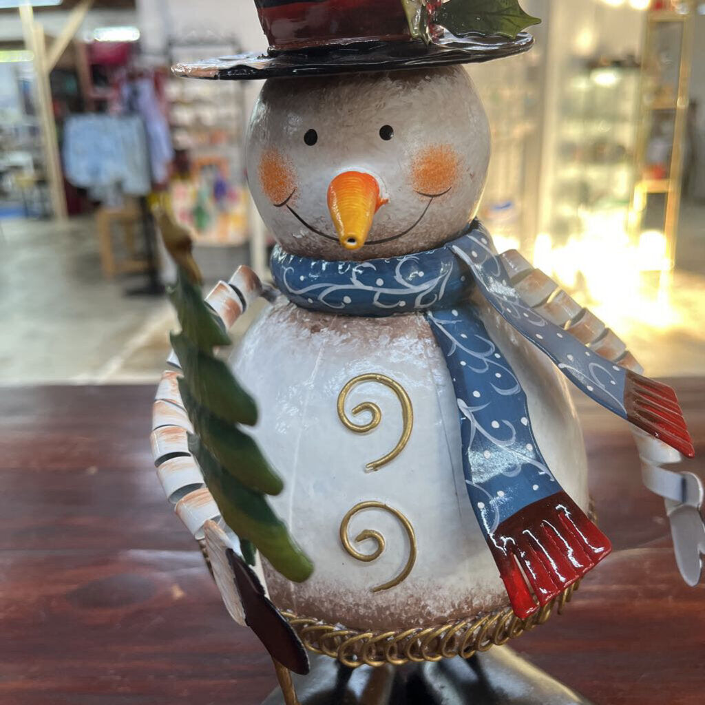 METAL FROSTY THE SNOWMAN DECOR FIGURINE