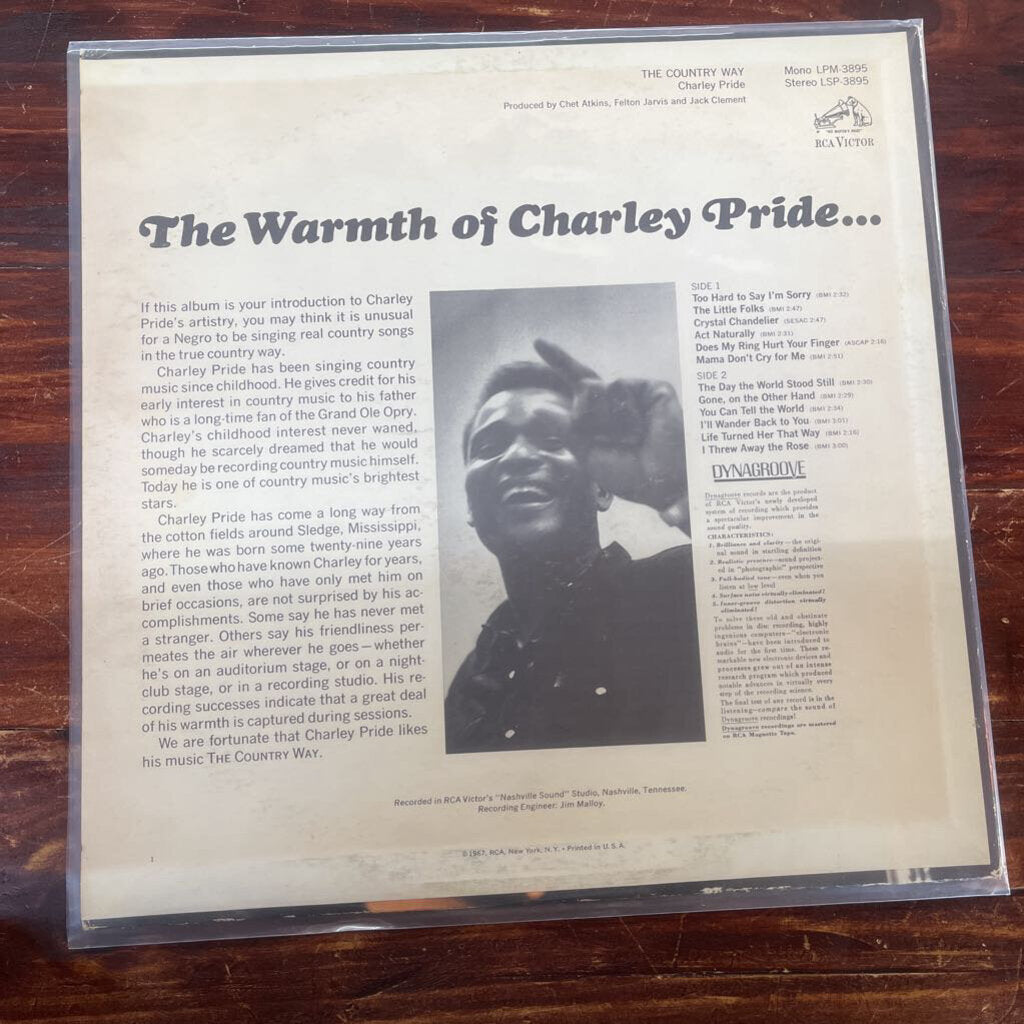 THE COUNTRY WAY CHARLEY PRIDE