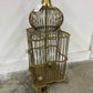 Vtg Brass Bird Bird Cage Lamp