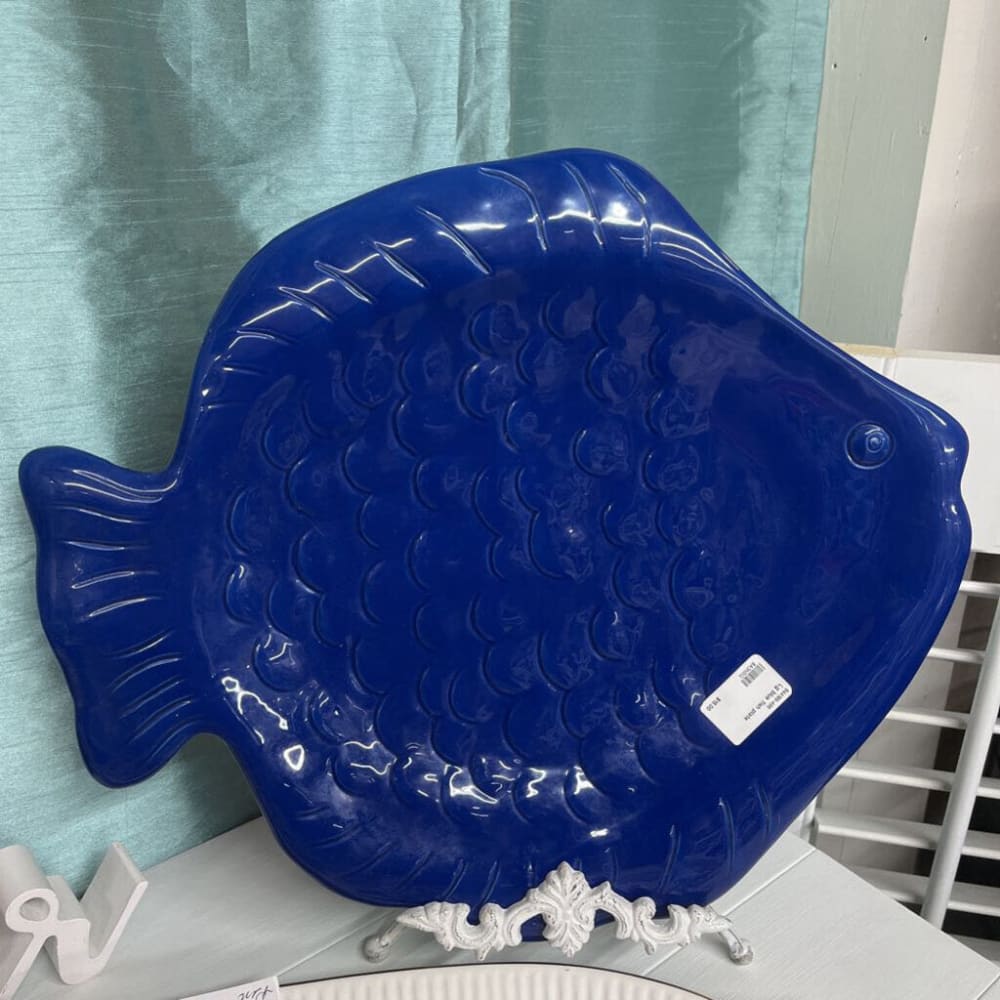 LG BLUE FISH PLATE