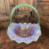 FENTON 75TH ANNIVERSARY ROSE MILK BASKET
