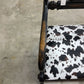 Pair Black His and Hers Animal Print Harp Chairs