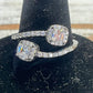 STERLING SILVER CLEAR STONE BYPASS RING