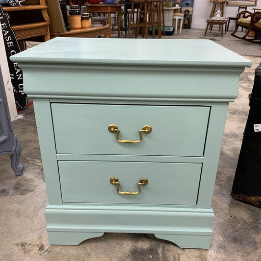 SEA FOAM 2 DRAWER NIGHTSTAND