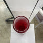 TALL RED & WHITE ART GLASS VASE