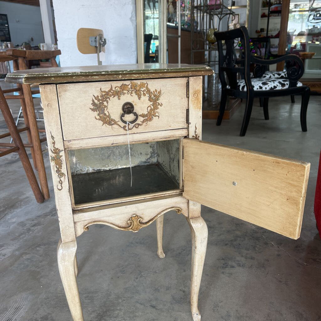 Old White Washed Humidor Cabinet