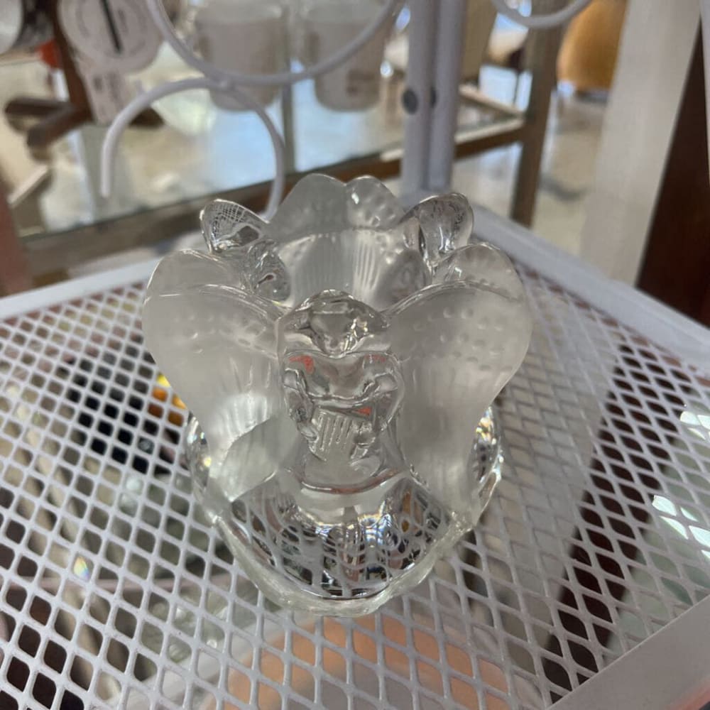 3PC CLEAR GLASS ANGEL CANDLE HOLDERS