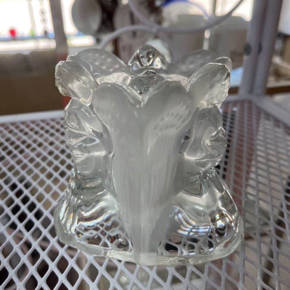 3PC CLEAR GLASS ANGEL CANDLE HOLDERS