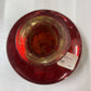RED FOIL GLASS VASE FLAT BOTTOM