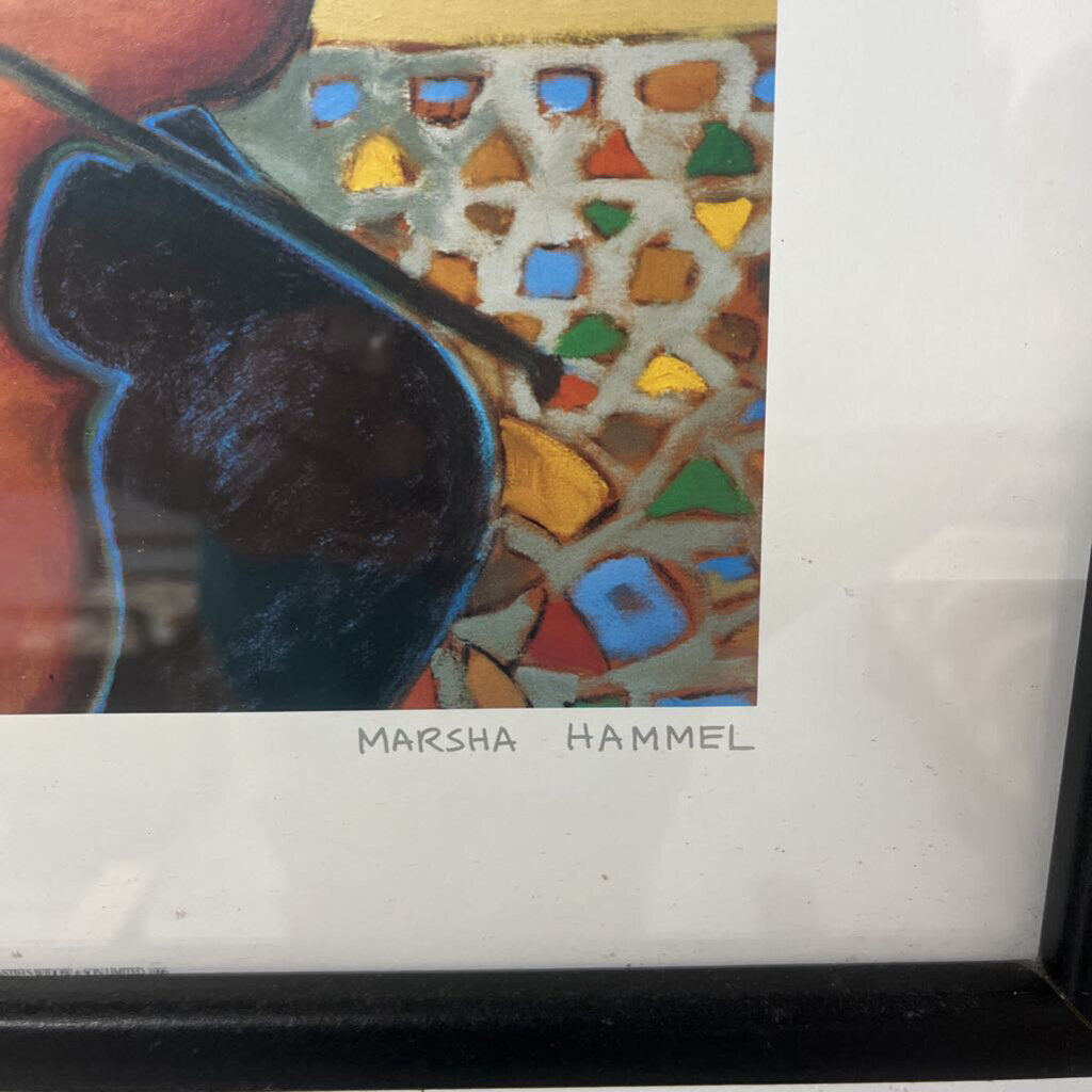 MARSHA HAMMEL FRAMED LITHO - PLEASE READ DESCRIPTION