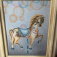 Signed Framed Carousel Horse on Canvas