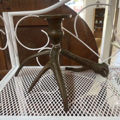 IRON ANTLER CANDLEHOLDER