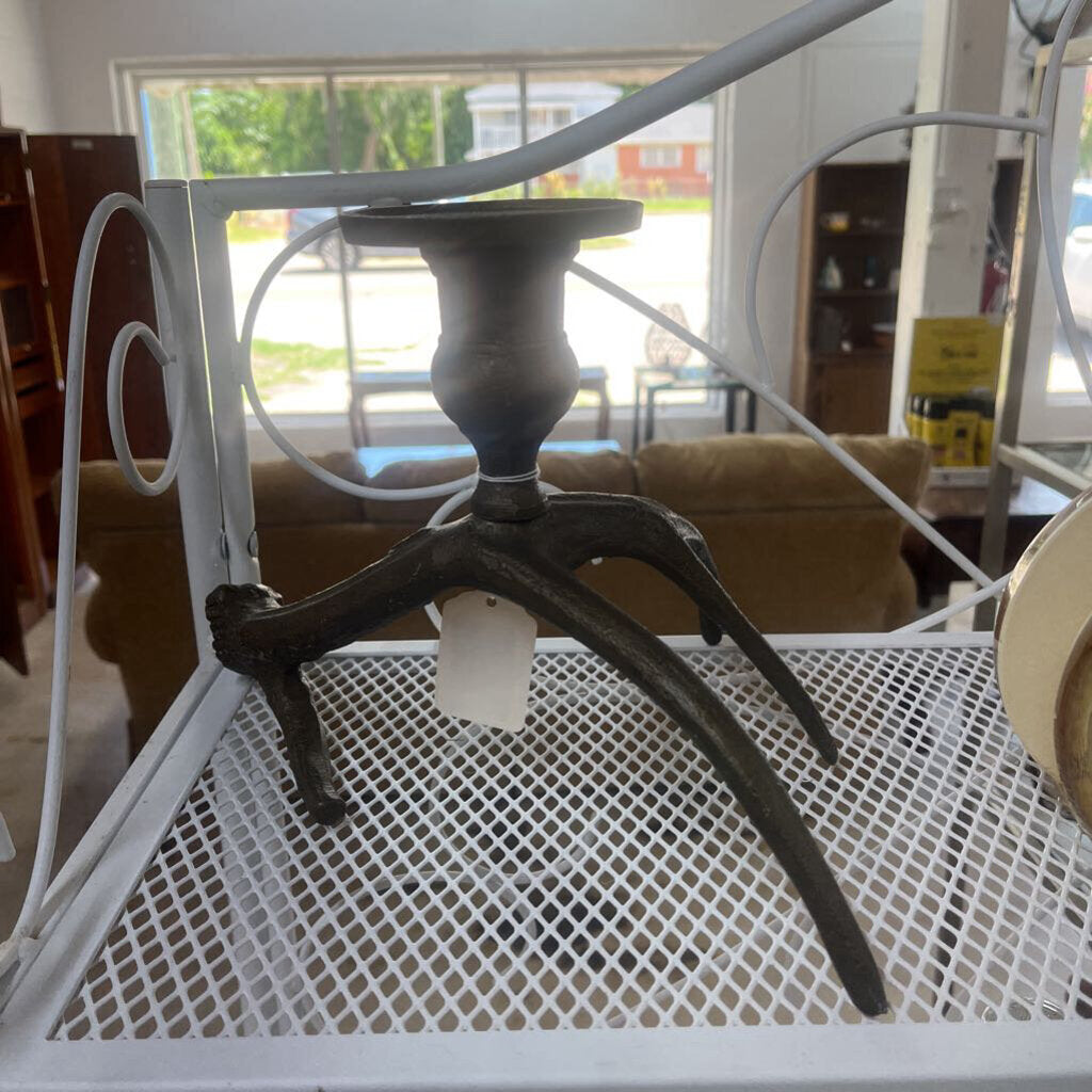 IRON ANTLER CANDLEHOLDER