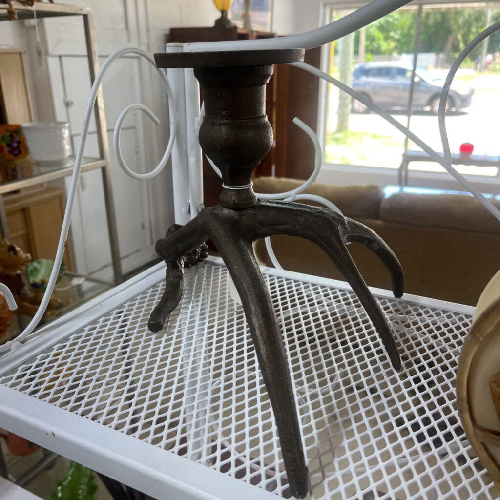 IRON ANTLER CANDLEHOLDER