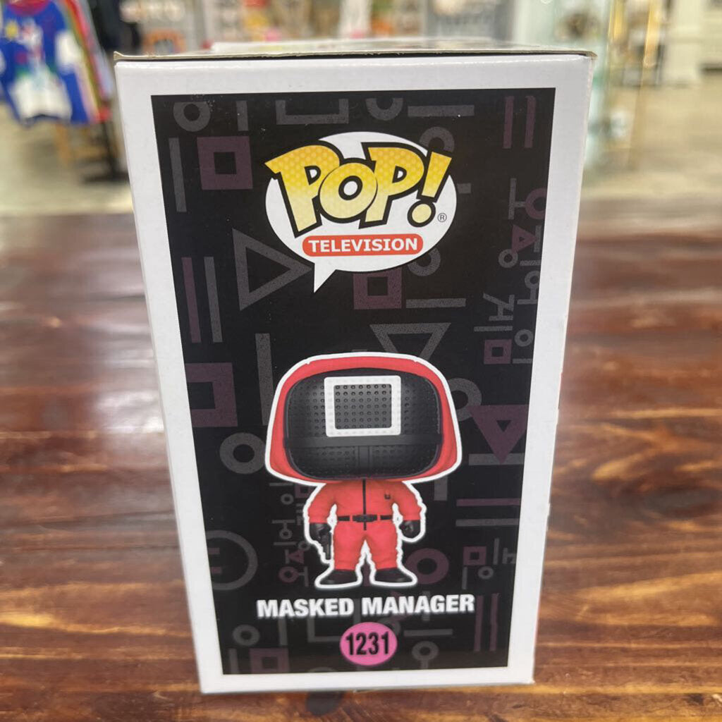 FUNKO POP 1231 SQUID GAME MASKED MANAGER-Thriftique Marketplace