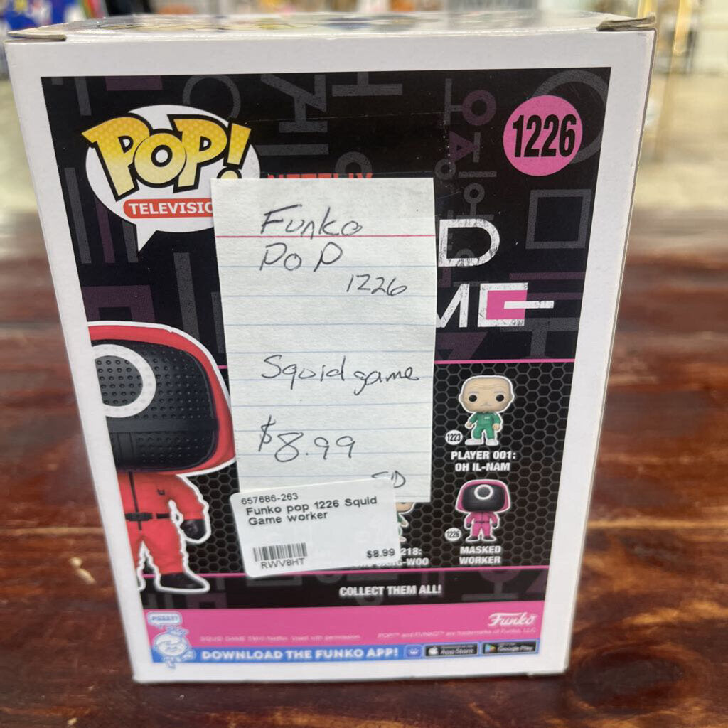 FUNKO POP 1226 SQUID GAME WORKER-Thriftique Marketplace