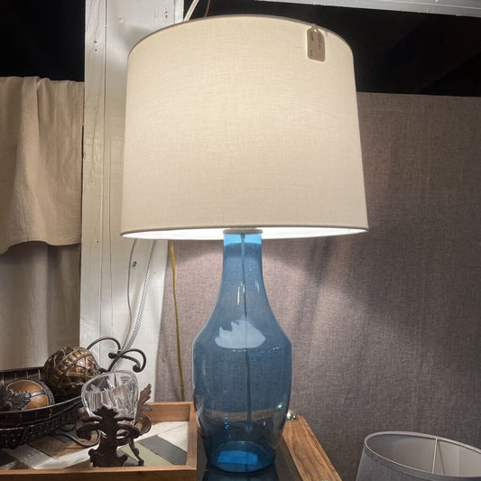 BLUE GLASS LAMP