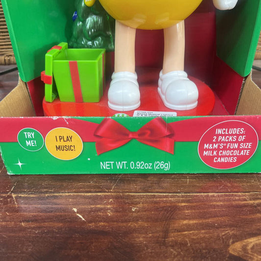 BOXED MUSICAL LIGHTED M & M CANDY DISPENSER