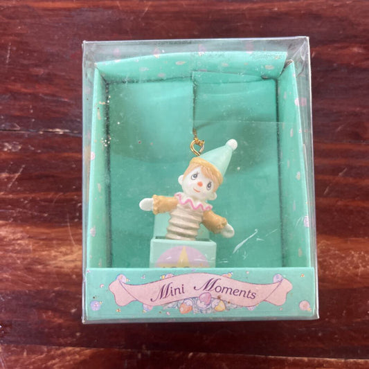 VINTAGE NOS PRECIOUS MOMENTS WOOD ORNAMENT BOXED