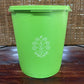 8PC GREEN TUPPERWARE CANISTER SET W/LIDS