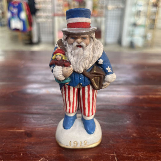 WALNUT RIDGE PRIMITIVE CHALKWARE SANTA 1912