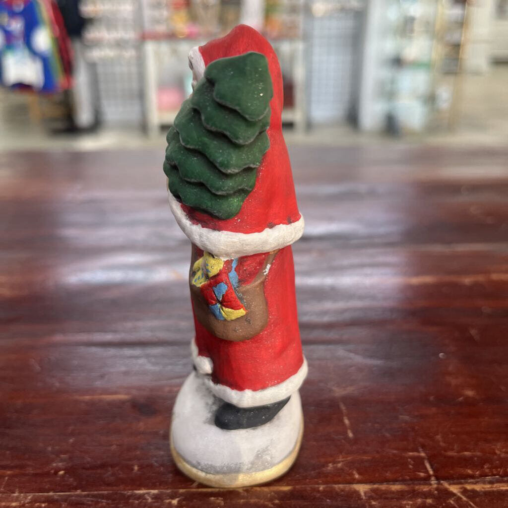 WALNUT RIDGE PRIMITIVE CHALKWARE SANTA 1905