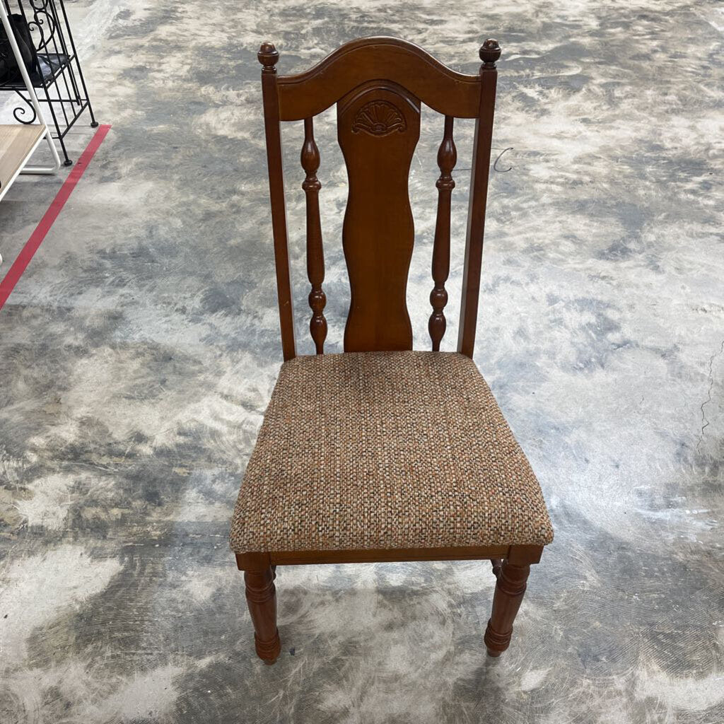 TWO SOLID WOOD CHAIRS (SOLD AS A PAIR) - PLEASE READ DESCRIPTION