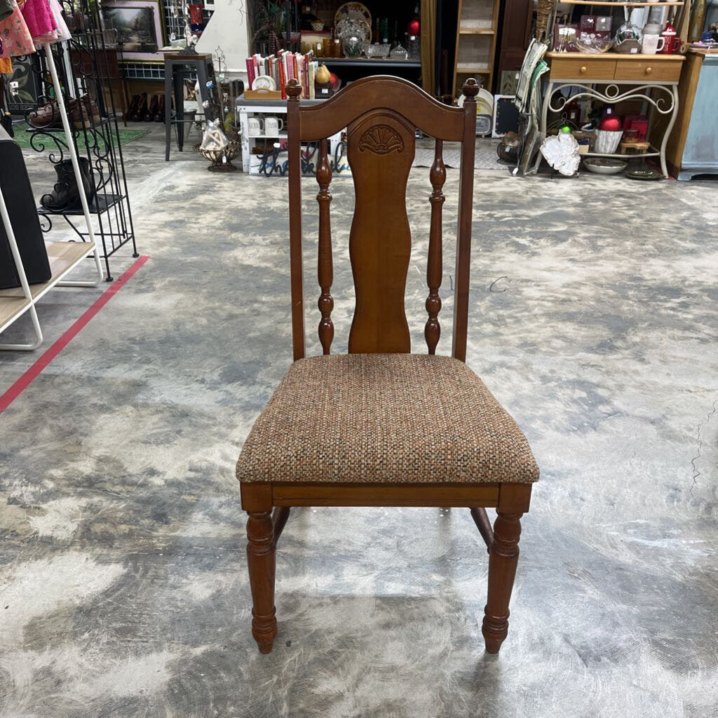 TWO SOLID WOOD CHAIRS (SOLD AS A PAIR) - PLEASE READ DESCRIPTION