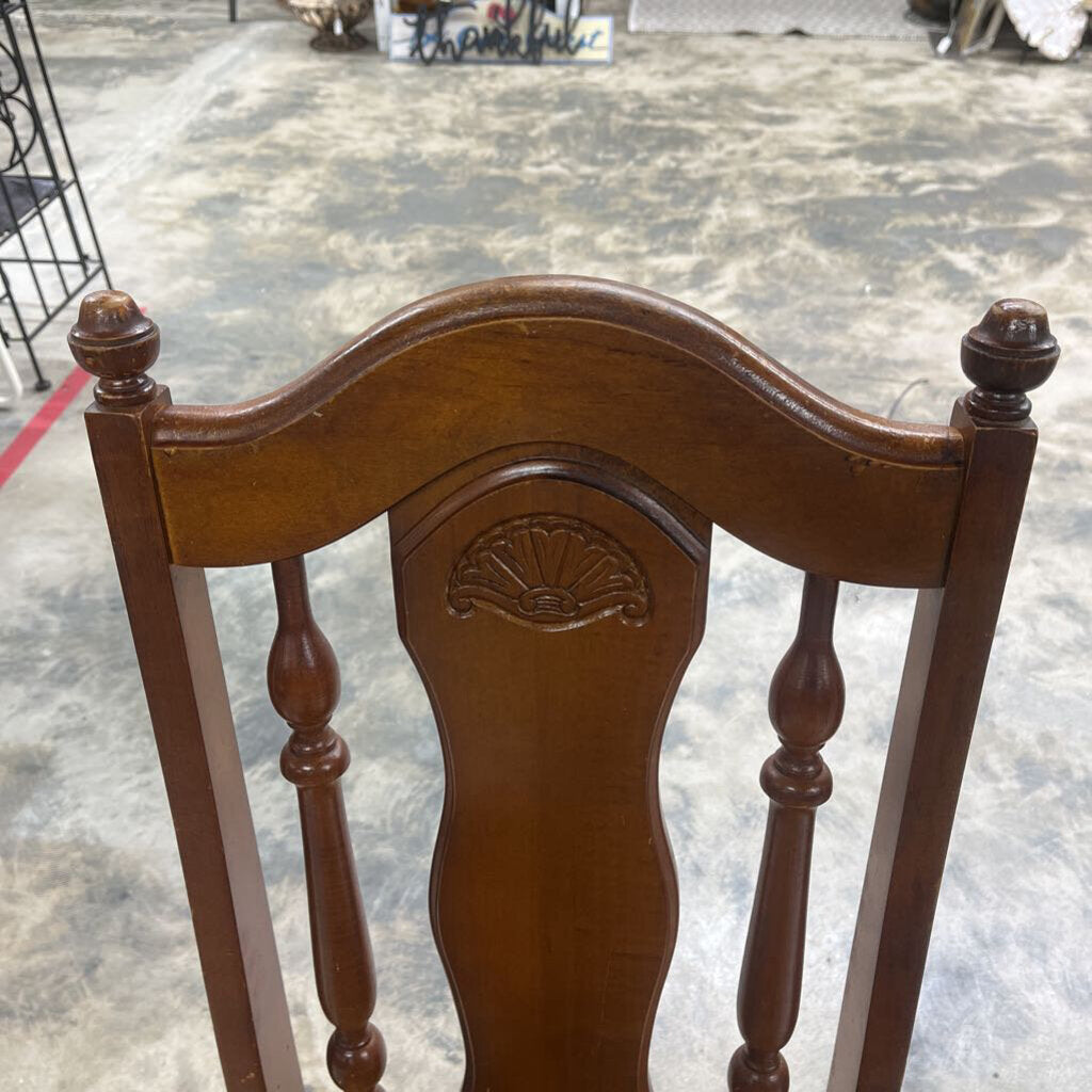 TWO SOLID WOOD CHAIRS (SOLD AS A PAIR) - PLEASE READ DESCRIPTION