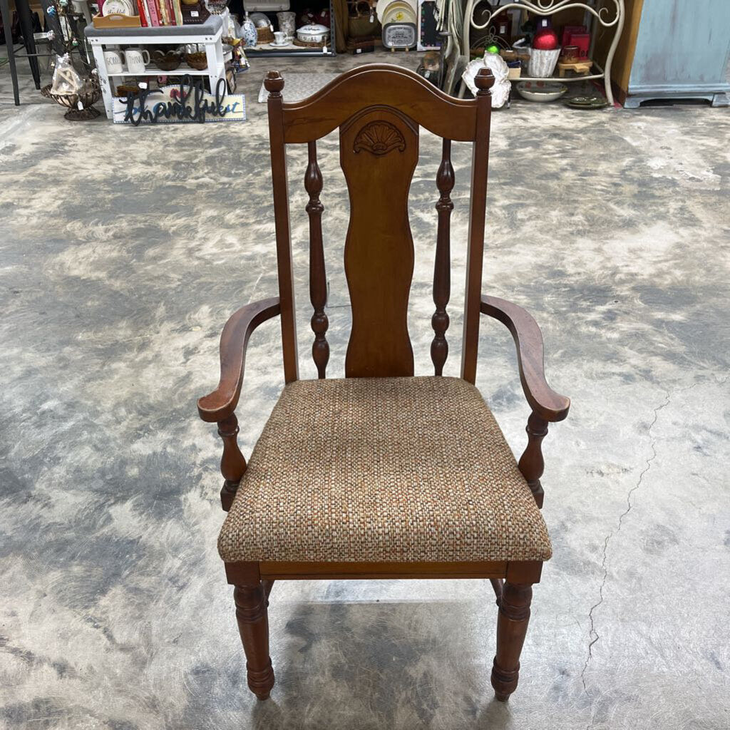 TWO SOLID WOOD CHAIRS (SOLD AS A PAIR) - PLEASE READ DESCRIPTION