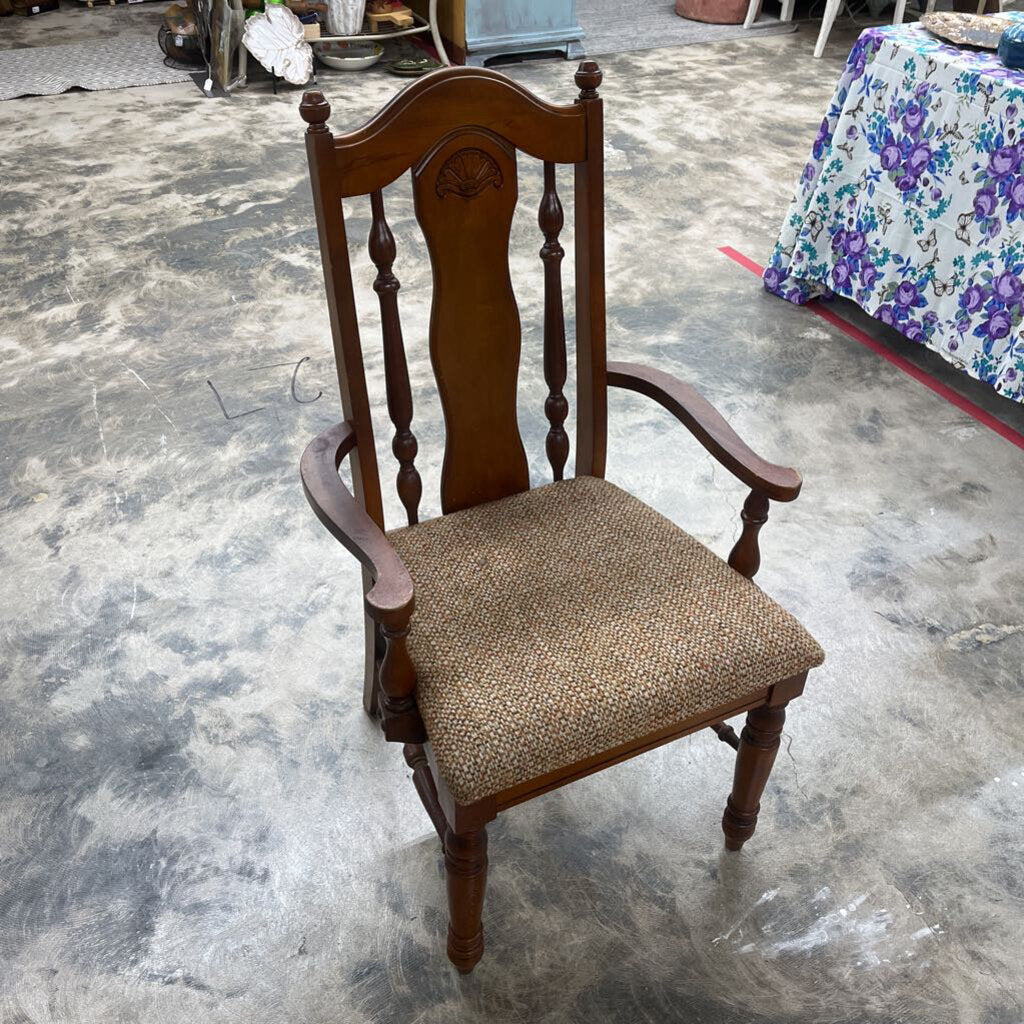 TWO SOLID WOOD CHAIRS (SOLD AS A PAIR) - PLEASE READ DESCRIPTION