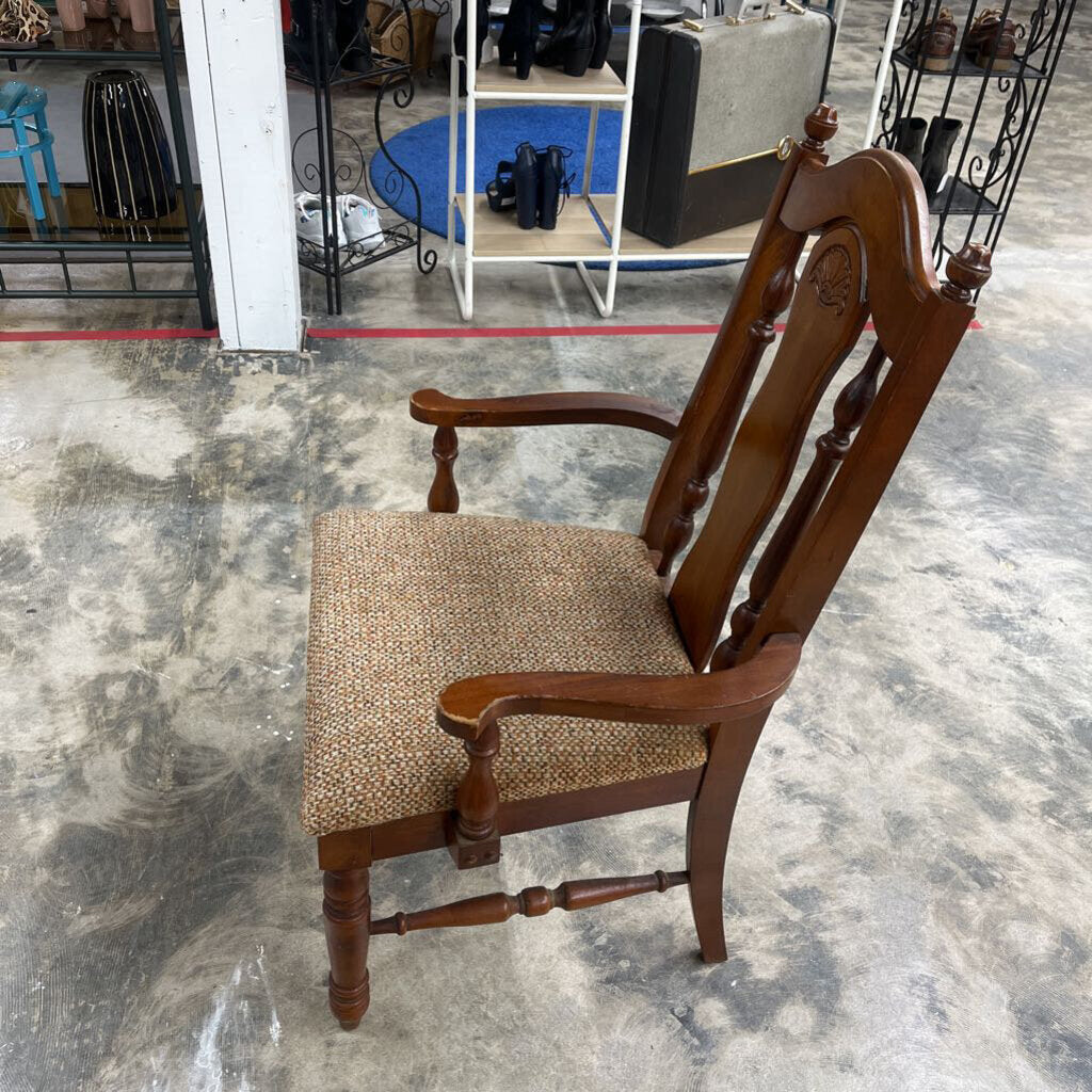 TWO SOLID WOOD CHAIRS (SOLD AS A PAIR) - PLEASE READ DESCRIPTION