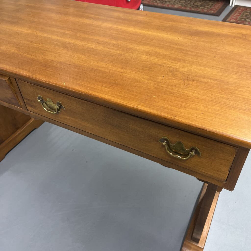 ETHAN ALLEN SOLID WOOD 2 DRAWER DESK - PLEASE READ DESCRIPTION