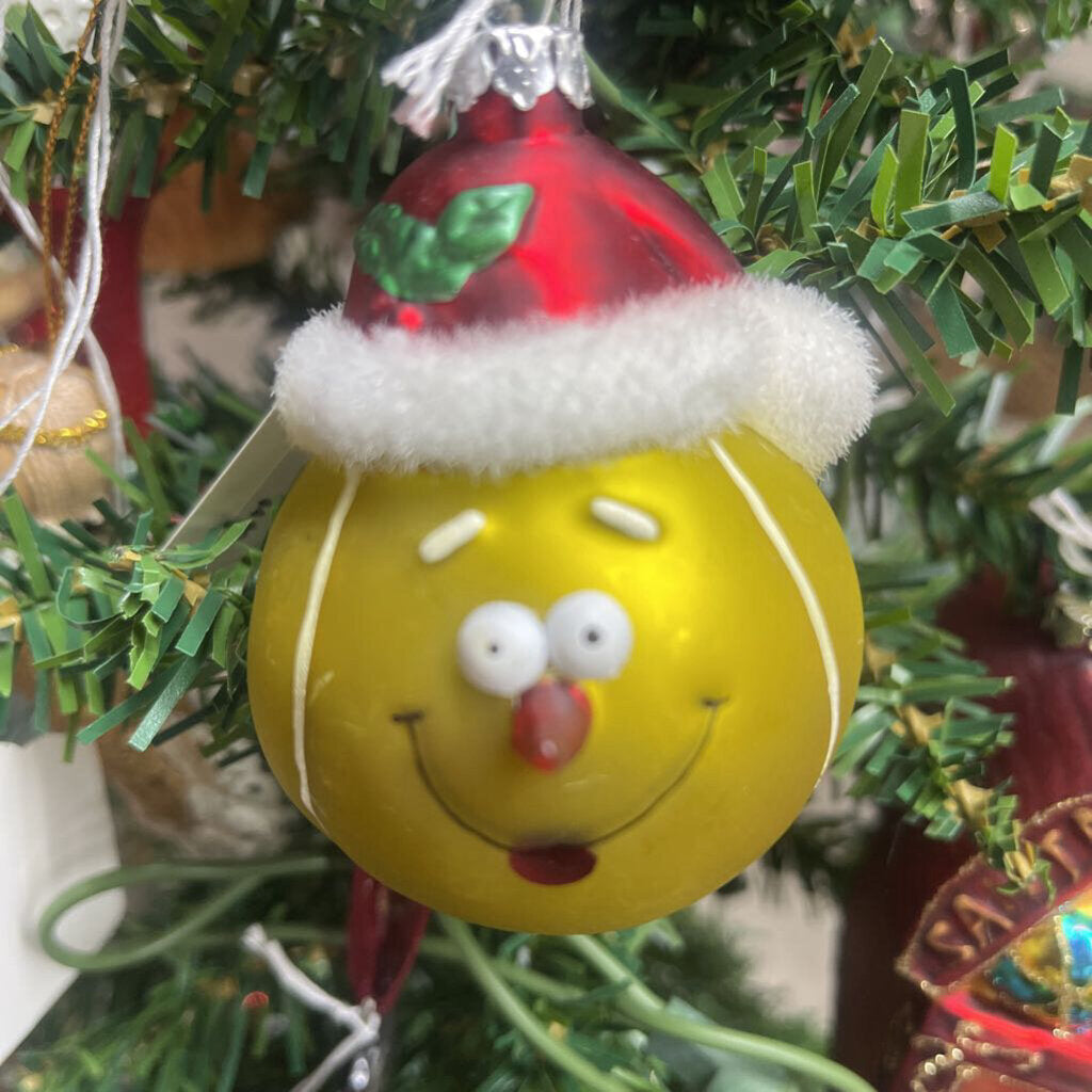 Vintage Dept 56 Green Santa Ornament