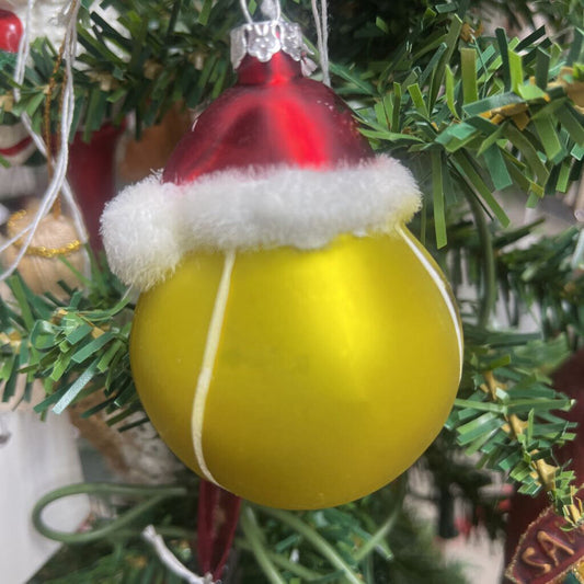 Vintage Dept 56 Green Santa Ornament