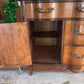 GLASS TOP FRENCH BOW FRENCH PROVINCIAL SIDEBOARD/DRESSER