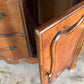GLASS TOP FRENCH BOW FRENCH PROVINCIAL SIDEBOARD/DRESSER