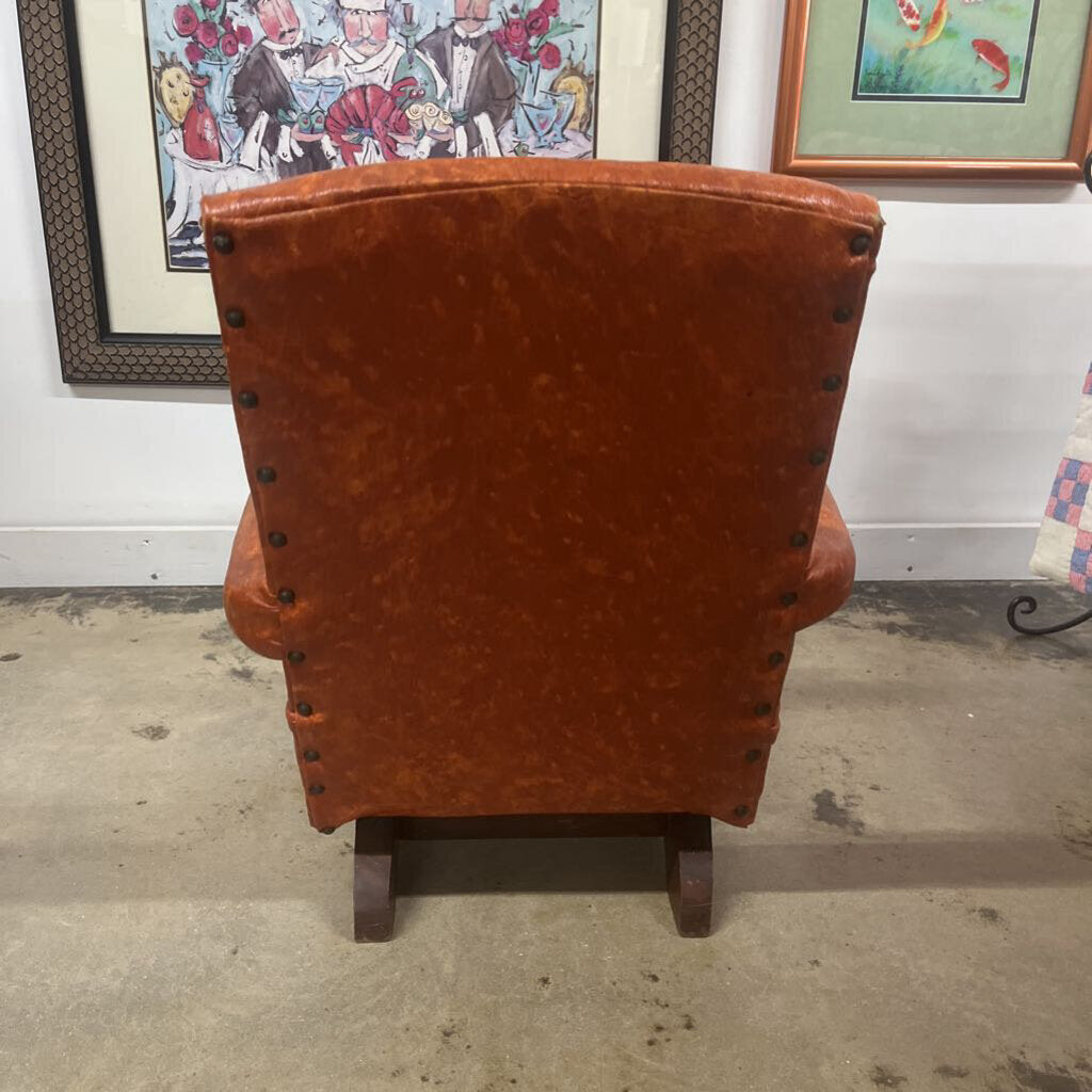 VTG EASTLAKE STYLE KIDS ORANGE ROCKING CHAIR