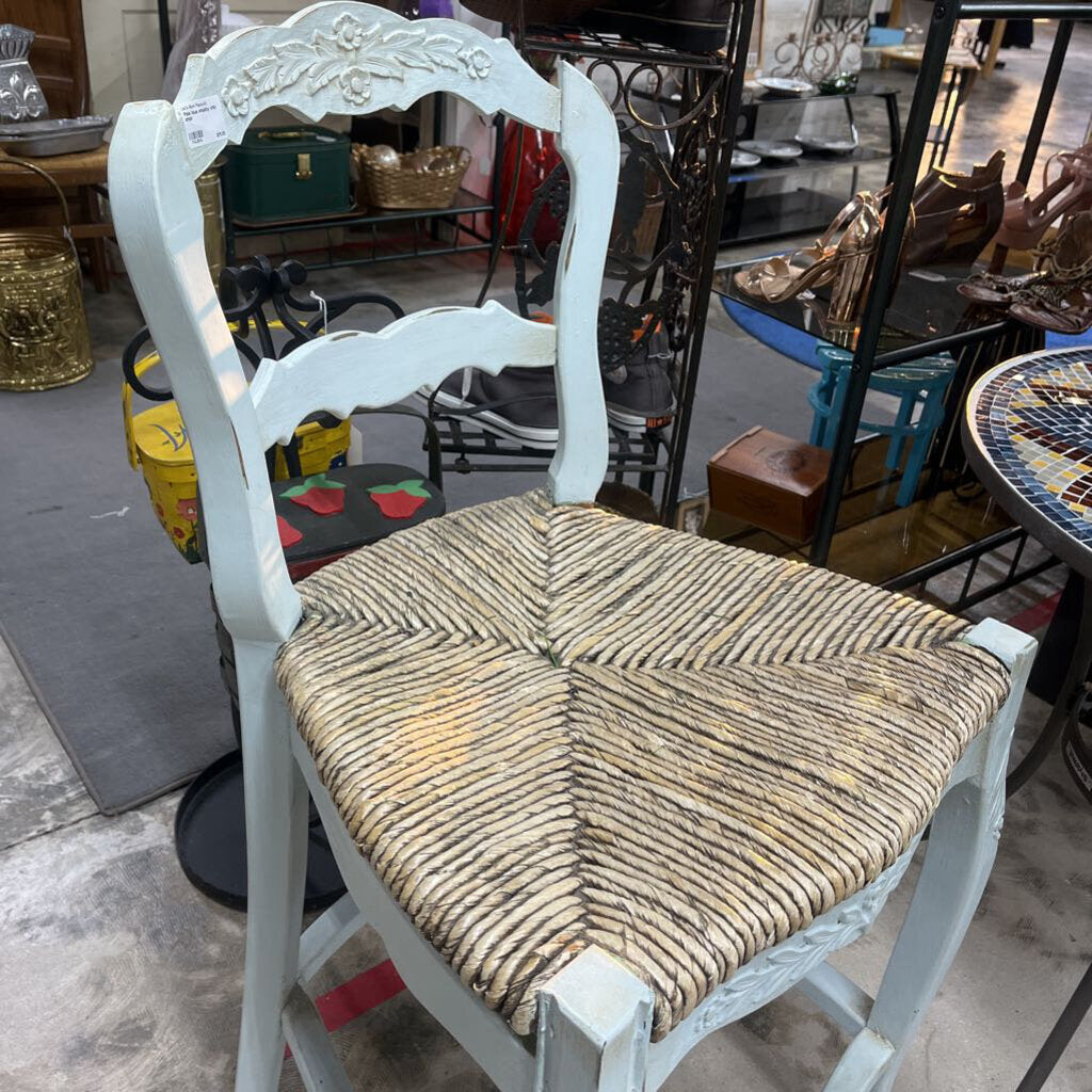 PALE BLUE SHABBY CHIC CHAIR