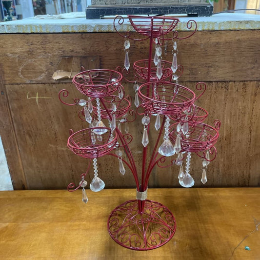 RED WIRE CANDLE HOLDER