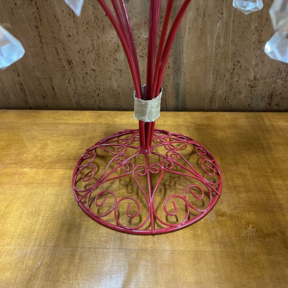 RED WIRE CANDLE HOLDER