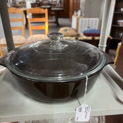 Made in USA Brown Glass Pot